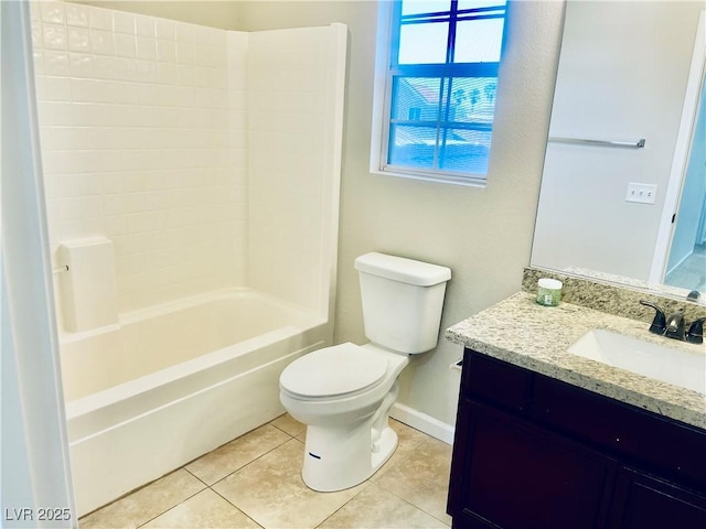 6043 Cape Clairmont Ct, North Las Vegas, NV 89031 - full bathroom with vanity, tile patterned floors, and shower / tub combination