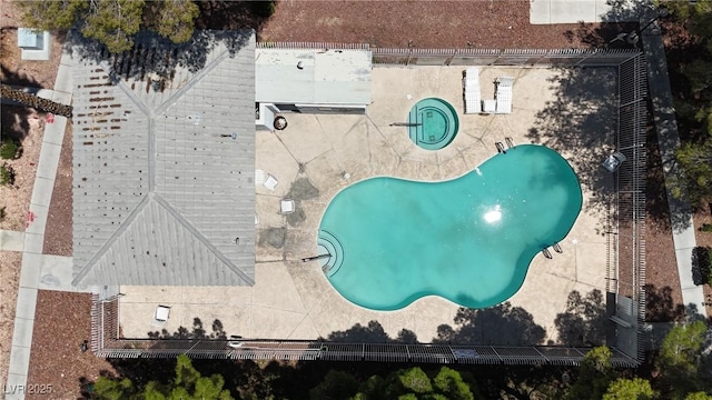 2124 Willowbury Dr Unit D, Las Vegas, NV 89108 - drone / aerial view of a pool area