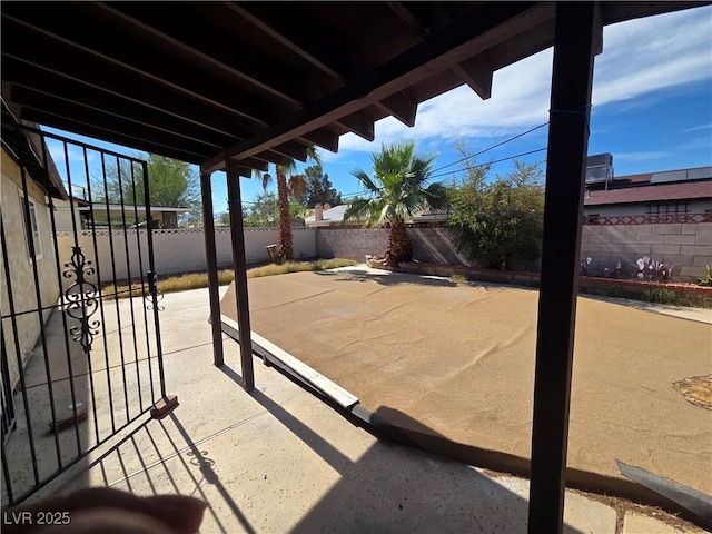6402 Agua Dr, Las Vegas, NV 89103 - fenced backyard featuring a patio area