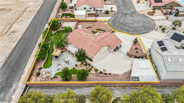 9180 Mohawk St, Las Vegas, NV 89139 - aerial perspective of suburban area featuring property boundaries highlighted
