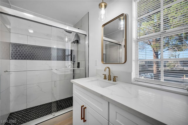 882 Tam O Shanter, Las Vegas, NV 89109 - bathroom featuring vanity and a stall shower