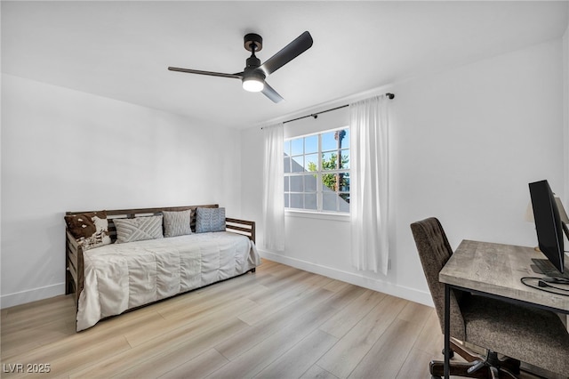 882 Tam O Shanter, Las Vegas, NV 89109 - bedroom featuring wood finished floors, an office area, and ceiling fan