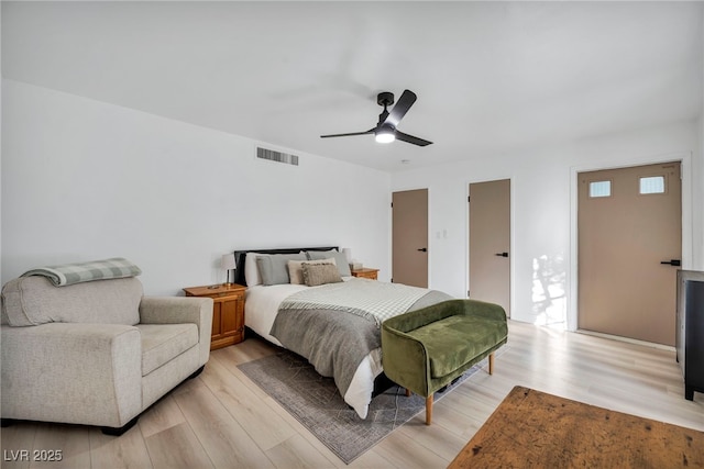882 Tam O Shanter, Las Vegas, NV 89109 - bedroom featuring light wood-type flooring and ceiling fan