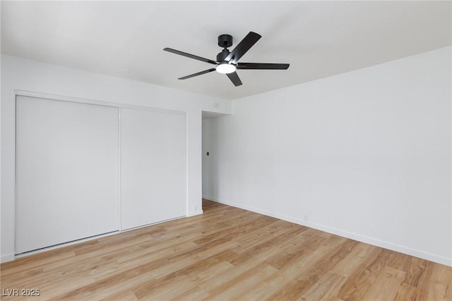 572 Tam O Shanter, Las Vegas, NV 89109 - unfurnished bedroom with wood finished floors, a closet, and ceiling fan