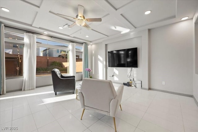 6618 Tangled Vines Ave, Las Vegas, NV 89139 - community lobby featuring coffered ceiling, recessed lighting, and beamed ceiling