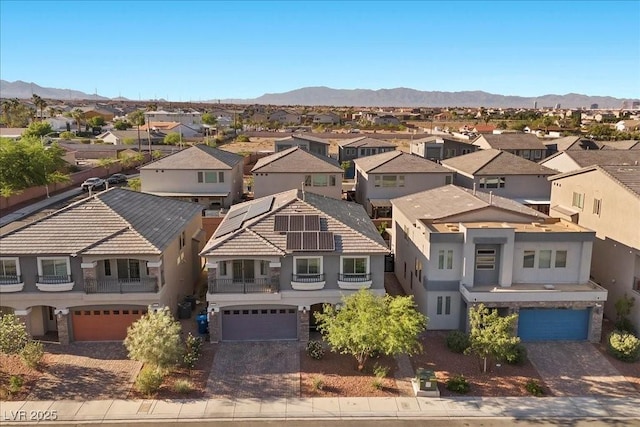 6618 Tangled Vines Ave, Las Vegas, NV 89139 - aerial view of residential area featuring a mountainous background