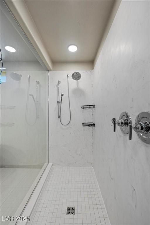 6618 Tangled Vines Ave, Las Vegas, NV 89139 - full bath featuring a shower stall and tile patterned floors