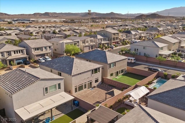 6618 Tangled Vines Ave, Las Vegas, NV 89139 - aerial view of residential area featuring a mountain backdrop