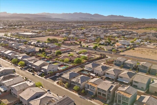 6618 Tangled Vines Ave, Las Vegas, NV 89139 - aerial view of residential area with mountains