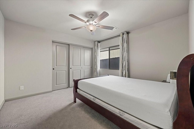 6618 Tangled Vines Ave, Las Vegas, NV 89139 - carpeted bedroom featuring a closet and ceiling fan