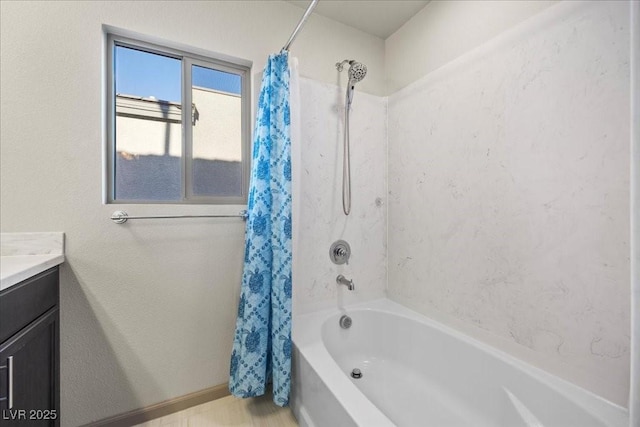 6618 Tangled Vines Ave, Las Vegas, NV 89139 - bathroom featuring shower / bath combo and vanity
