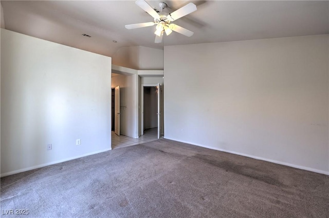 5425 Thomaston Ct, Las Vegas, NV 89122 - carpeted spare room featuring a ceiling fan and lofted ceiling