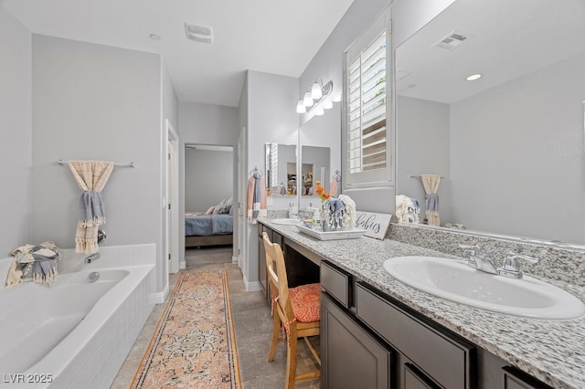 145 Langley Hill Ave, Henderson, NV 89002 - ensuite bathroom with double vanity and a bath