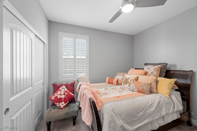 145 Langley Hill Ave, Henderson, NV 89002 - carpeted bedroom featuring a closet and a ceiling fan