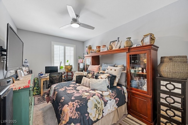 145 Langley Hill Ave, Henderson, NV 89002 - bedroom featuring light colored carpet and a ceiling fan