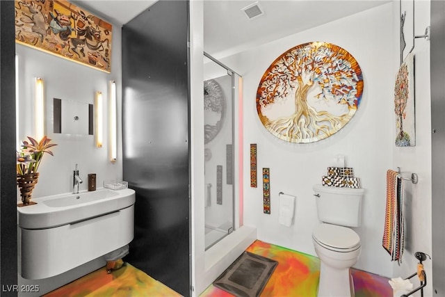 200 Hoover Ave Unit 1813, Las Vegas, NV 89101 - bathroom with a stall shower and vanity
