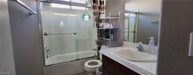 7395 Howell Mill Ct, Las Vegas, NV 89113 - bathroom with vanity and combined bath / shower with glass door