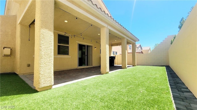 145 Forest Crossing Ct, Las Vegas, NV 89148 - fenced backyard featuring a patio area