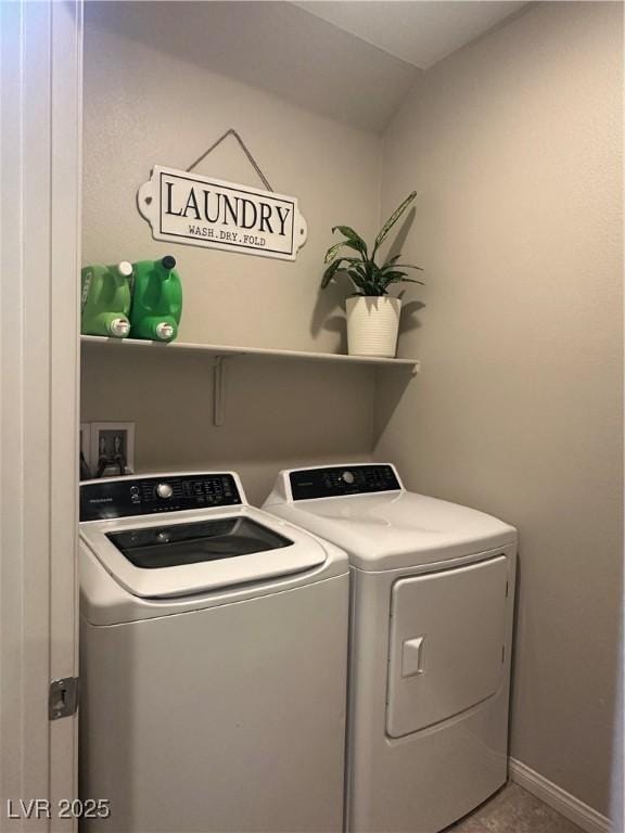 7636 Bandon Cliffs St, North Las Vegas, NV 89084 - washroom with washer and clothes dryer and baseboards