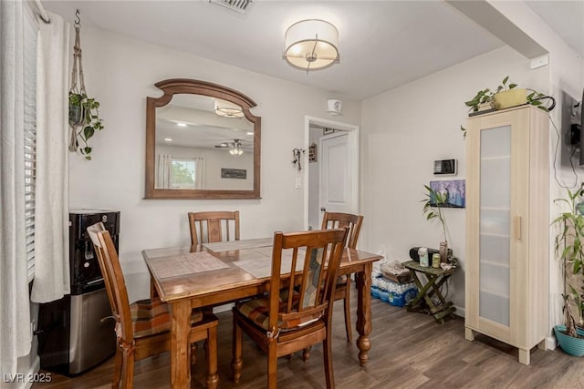531 New Mexico St, Boulder City, NV 89005 - dining space featuring wood finished floors and ceiling fan