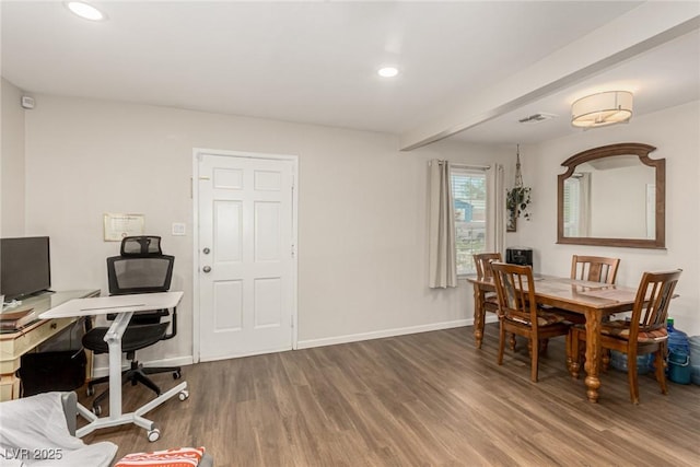531 New Mexico St, Boulder City, NV 89005 - dining space with wood finished floors, recessed lighting, and a desk