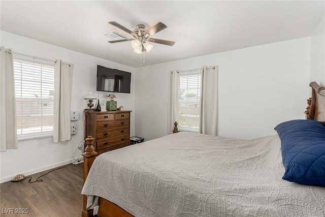531 New Mexico St, Boulder City, NV 89005 - bedroom with wood finished floors and a ceiling fan