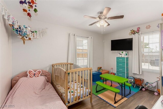 531 New Mexico St, Boulder City, NV 89005 - bedroom featuring wood finished floors and ceiling fan