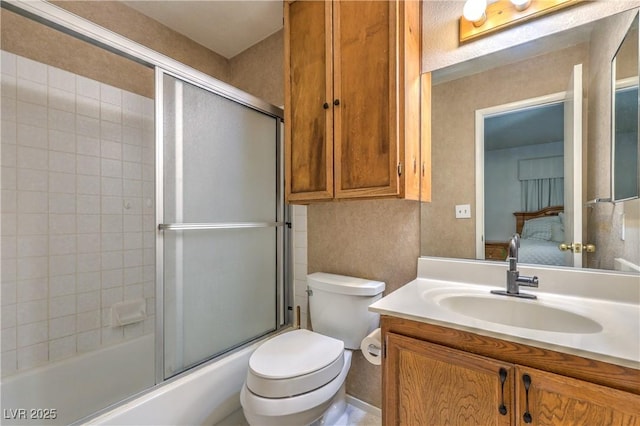 1201 N Buffalo Dr Unit 202, Las Vegas, NV 89128 - full bath featuring ensuite bathroom, vanity, and combined bath / shower with glass door