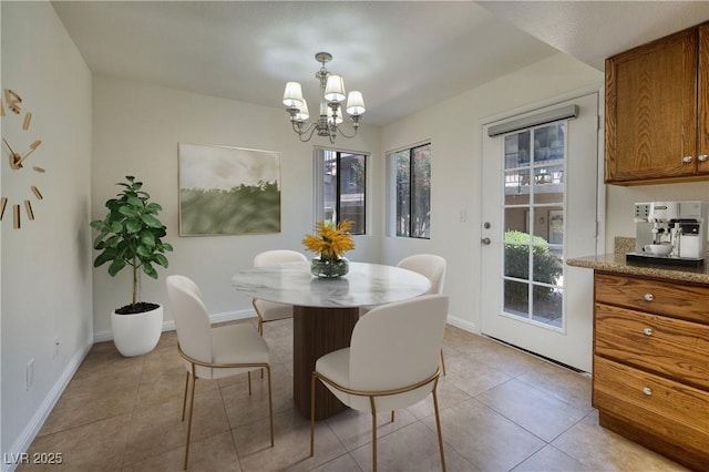 3972 Tirana Way, Las Vegas, NV 89103 - dining room featuring light tile patterned flooring and a chandelier