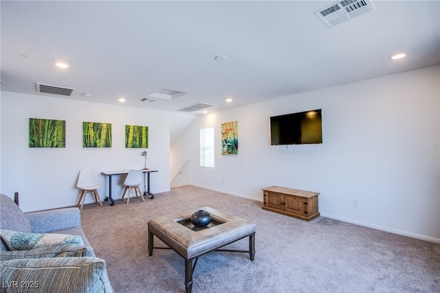 10435 Rose Palisade St, Las Vegas, NV 89141 - carpeted living room with recessed lighting