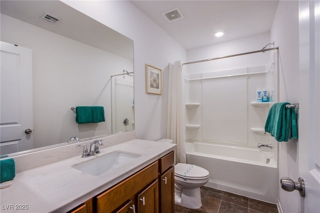 10435 Rose Palisade St, Las Vegas, NV 89141 - bathroom featuring vanity and shower / bath combination with curtain