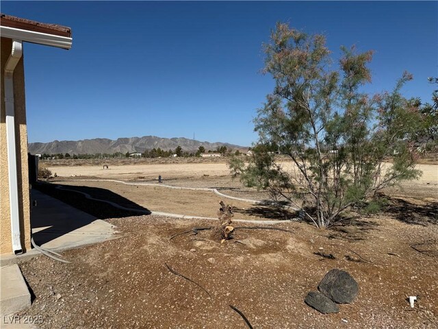 3090 N Woodchips Rd, Pahrump, NV 89060 - view of yard with a mountain view