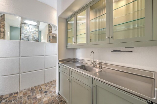 2017 Slow Wind St, Las Vegas, NV 89134 - bar with a sink and stone finish flooring