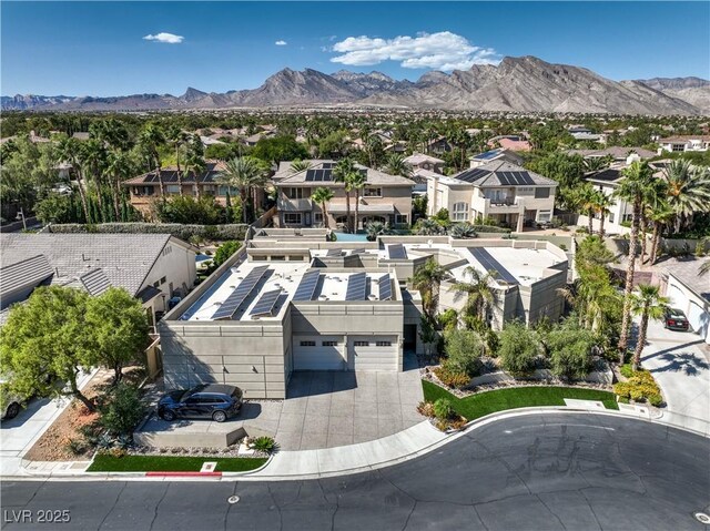 2017 Slow Wind St, Las Vegas, NV 89134 - aerial perspective of suburban area with a mountainous background