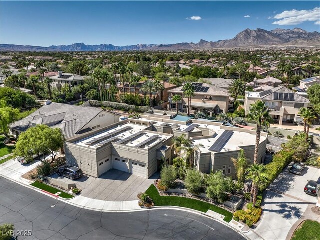 2017 Slow Wind St, Las Vegas, NV 89134 - aerial view of residential area with a mountain backdrop