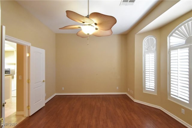 7250 Birkland Ct, Las Vegas, NV 89117 - spare room featuring wood finished floors and a ceiling fan