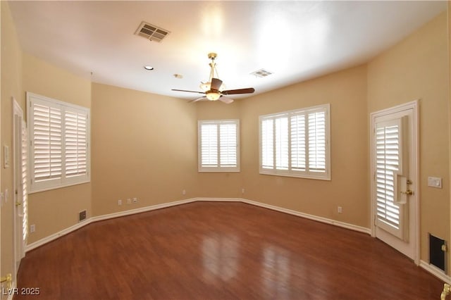 7250 Birkland Ct, Las Vegas, NV 89117 - spare room featuring a ceiling fan and wood finished floors