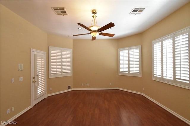 7250 Birkland Ct, Las Vegas, NV 89117 - spare room featuring wood finished floors and a ceiling fan