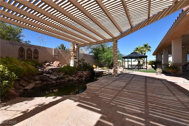 7250 Birkland Ct, Las Vegas, NV 89117 - view of patio / terrace featuring a gazebo and a pergola