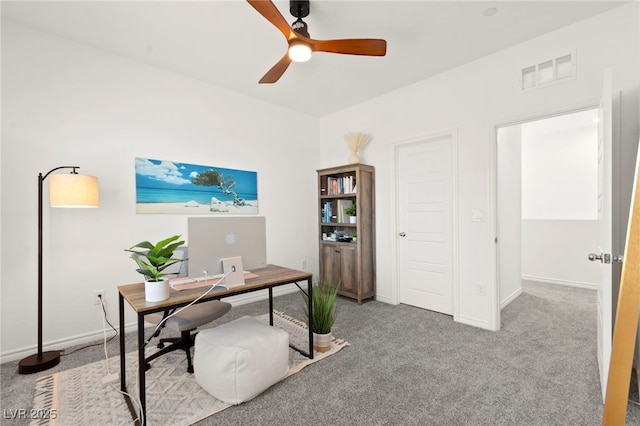 9743 Mojave Mountain St, Las Vegas, NV 89166 - office featuring carpet flooring and ceiling fan