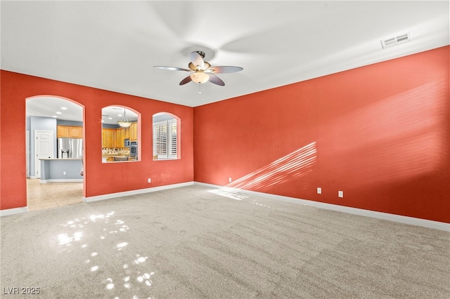 9685 Stonily Ln, Las Vegas, NV 89178 - carpeted empty room featuring ceiling fan and baseboards