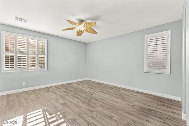 9685 Stonily Ln, Las Vegas, NV 89178 - spare room with ceiling fan and wood finished floors