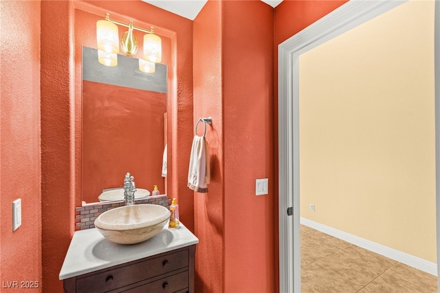 9685 Stonily Ln, Las Vegas, NV 89178 - bathroom with vanity and tile patterned floors
