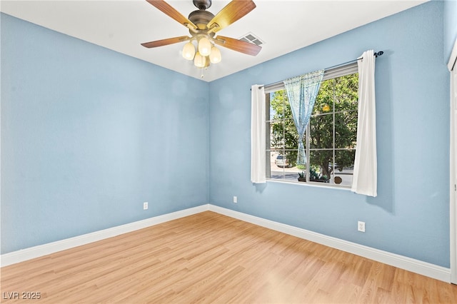 9685 Stonily Ln, Las Vegas, NV 89178 - empty room with wood finished floors and ceiling fan