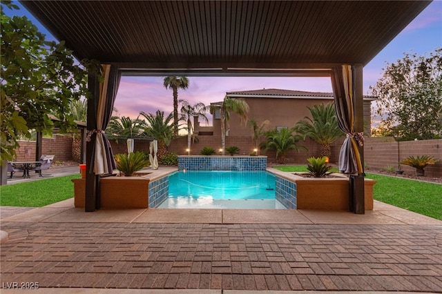 9685 Stonily Ln, Las Vegas, NV 89178 - view of swimming pool with a patio and a fenced backyard