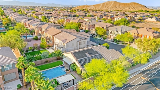 9685 Stonily Ln, Las Vegas, NV 89178 - aerial perspective of suburban area featuring a mountainous background