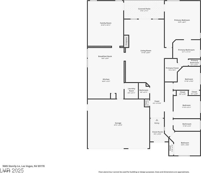 9685 Stonily Ln, Las Vegas, NV 89178 - view of home floor plan