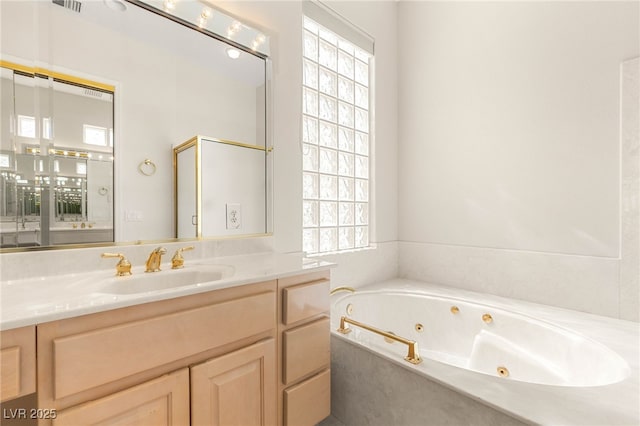10548 Findlay Ave, Las Vegas, NV 89134 - full bathroom featuring vanity and a tub with jets