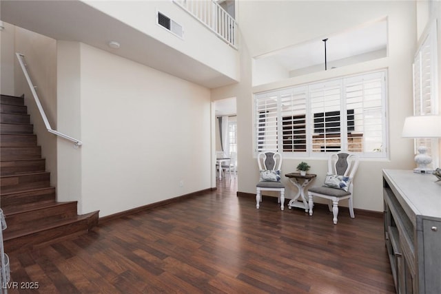 1839 Thunder Mountain Dr, Henderson, NV 89012 - interior space with dark wood-type flooring and stairway