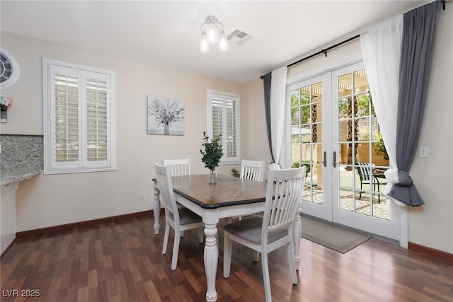1839 Thunder Mountain Dr, Henderson, NV 89012 - dining room featuring french doors and wood finished floors